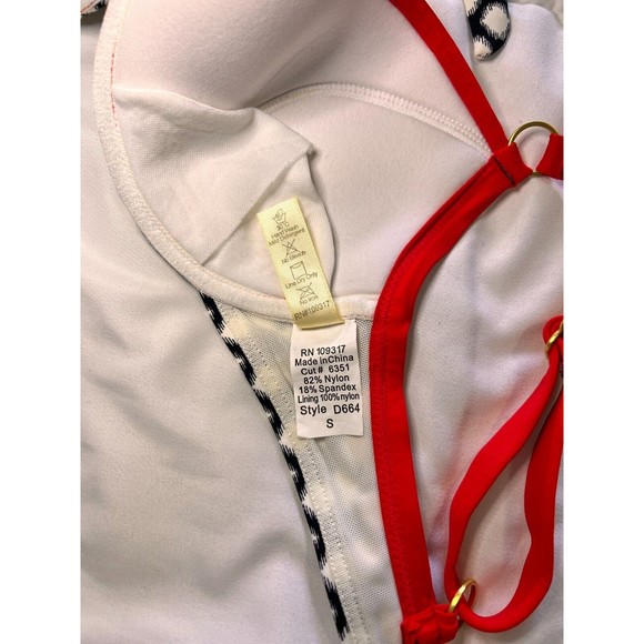 Swim Systems Bikini Set Black Red White Adjustable Strap Tie Back Size S-M - Picture 11 of 11